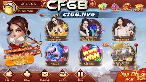 Chơi game bài tại nhà cái cf68