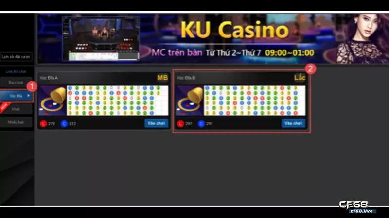 Mẹo lựa chọn trò chơi bàn chơi xóc đĩa tại ku casino