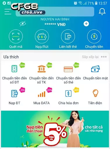 Cách nạp thẻ bằng mã QR của Viettel trên ứng dụng ViettelPay