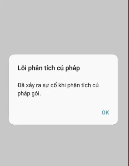 Lỗi cài đặt cf68 và cách sửa lỗi phân tích cú pháp và trên điện thoại android