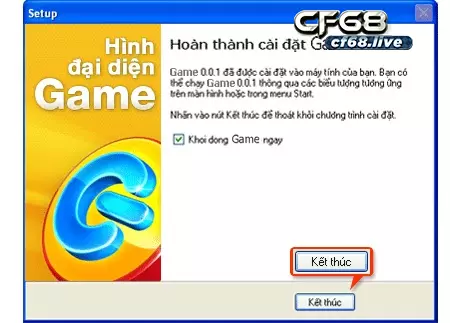Hoàn tất cài đặt game.
