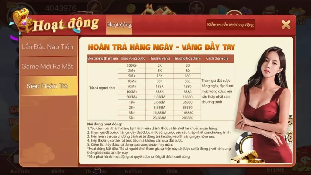 khuyến mãi cf68 hoàn trả hàng ngày