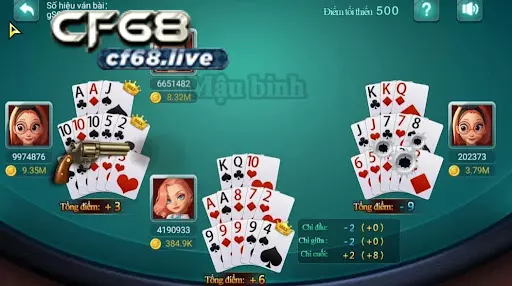 Giao diện game binh xập xám tại CF68