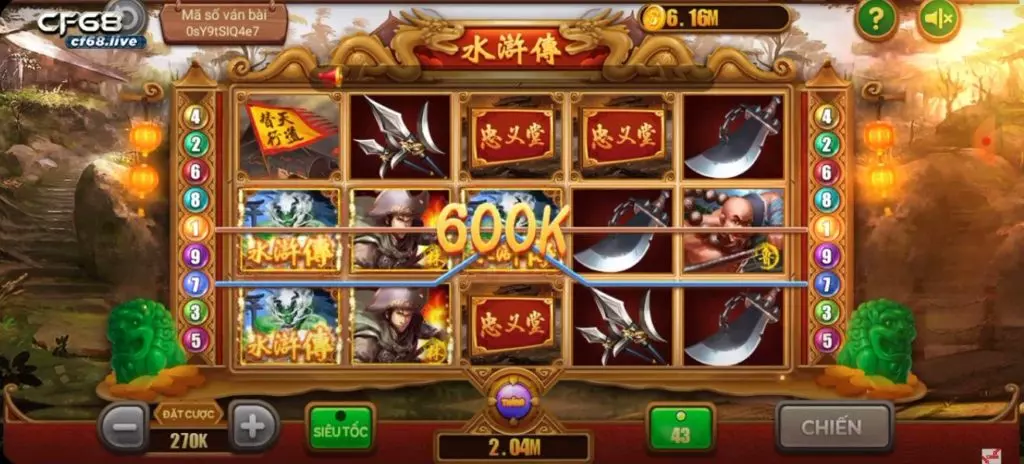 Giao diện game thủy hử cf68