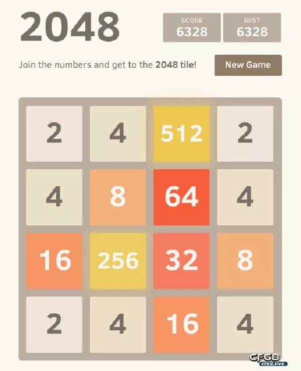 2048 là game so giải đố trí tuệ đã làm mưa làm gió trên toàn thế giới