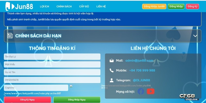 Thông tin cần biết khi thực hiện cách đăng ký đại lý jun88