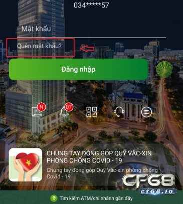 Mẫu cấp lại mật khẩu Internet banking Vietcombank B1