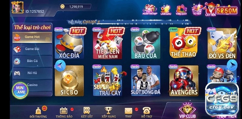 Game bài là một trong những điểm mạnh của IWIN với sự đa dạng