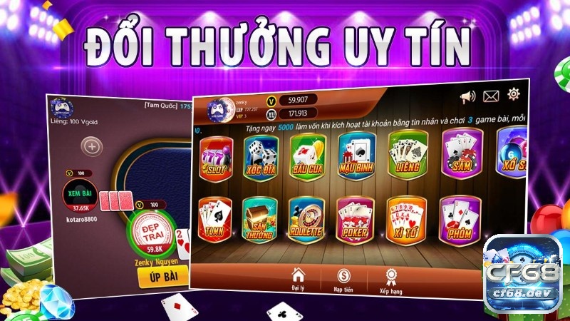 Tìm hiểu các nhà cái chơi những game bài đổi thưởng uy tín cùng CF68 nhé!