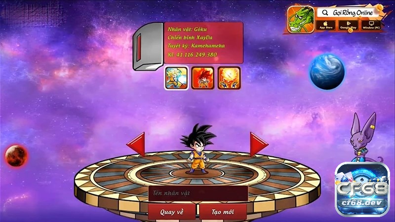 Các nhân vật trong game đa dạng chuẩn theo bộ truyện tranh Dragon Ball